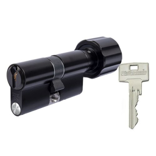 Zwarte Knopprofielcilinders 17 mm. Pfaffenhain EB SKG**