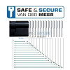 Pfaffenhain enkele cilinder EB 10 - 75 in zwart, in modulaire behuizing SKG**®