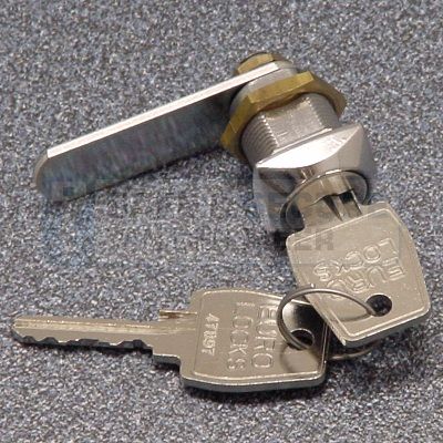 Eurolocks automatencilinder type 0802-51 90º rechtsdraaiend, (L=20 mm.), ZONDER SLUITLIP 