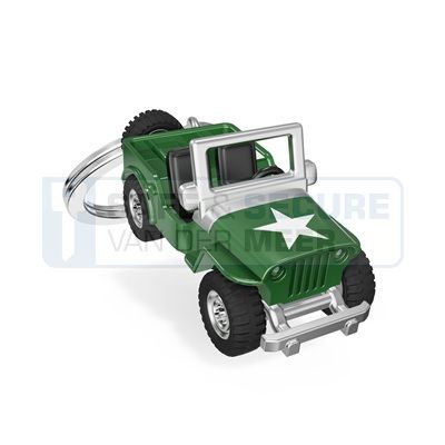 Metalmorphose sleutelhanger leger jeep  