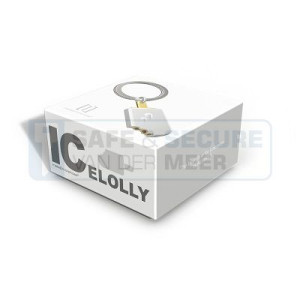 Metalmorphose sleutelhanger ijsje (Magnum) in wit 