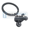 Metalmorphose sleutelhanger motorfiets in mat zwart 