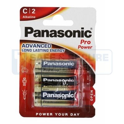 Panasonic batterij C, 1,5V Alkaline, type LR14 per 2 stuks verpakt 